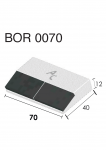 Dziób do przyspawania BOR 0070 (40x70x12 mm) Agricarb