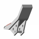 Dziób lemiesza Maschio z węglikem wolframu SDM 0370-R Agricarb